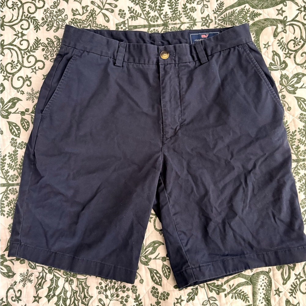 VINEYARD VINES Navy Blue Men’s 9 Inch Stretch Chino Breaker Shorts 32 Waist